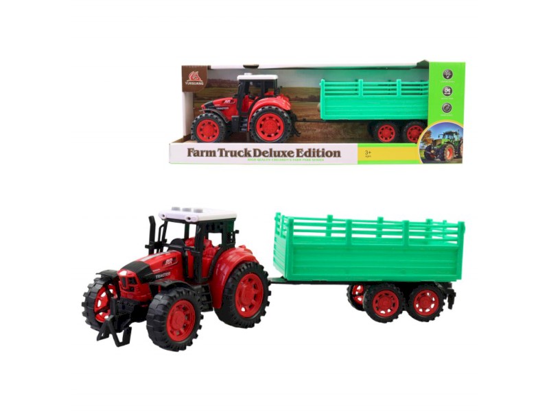 Traktor s přívěsem 40 x 10 x 14cm Traktor s přívěsem 40 x 10 x 14cm