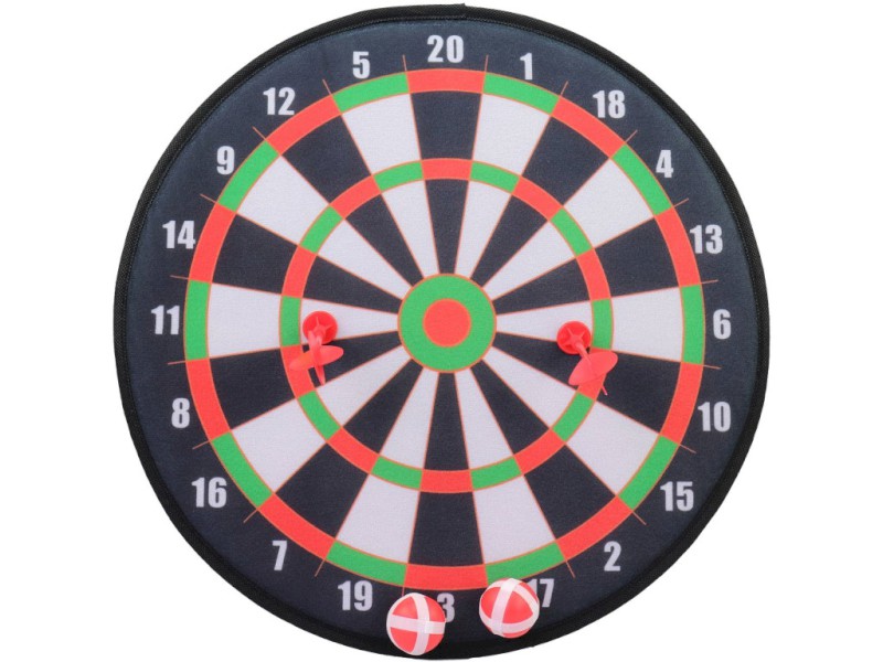 17498 - Terč s míčky a šipkami, 42 cm