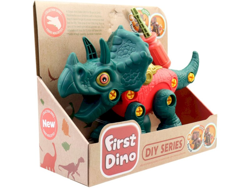 Dinosaurus k sestavení, s bateriemi