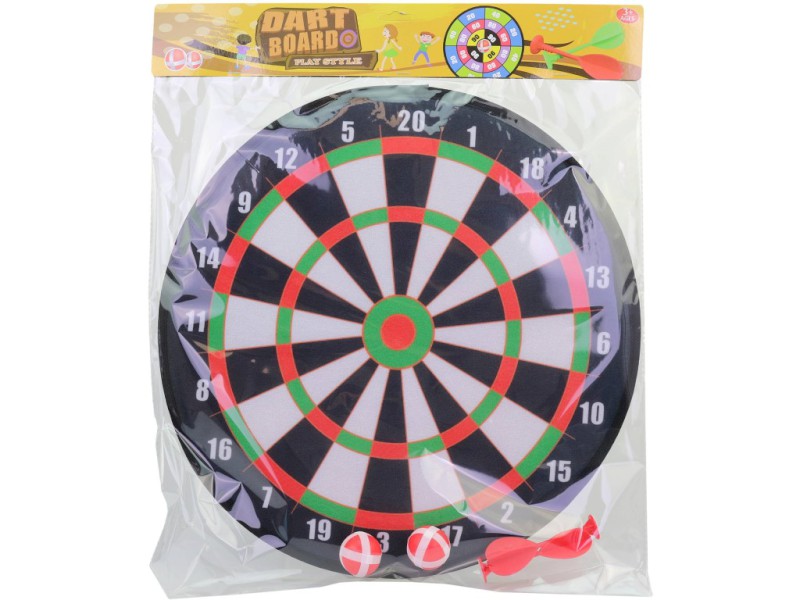 17498 - Terč s míčky a šipkami, 42 cm