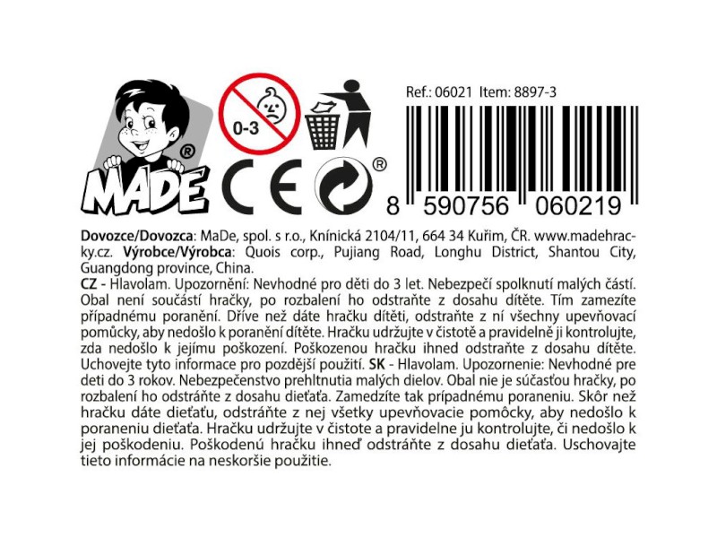 06021 - Kostka magická, 6cm