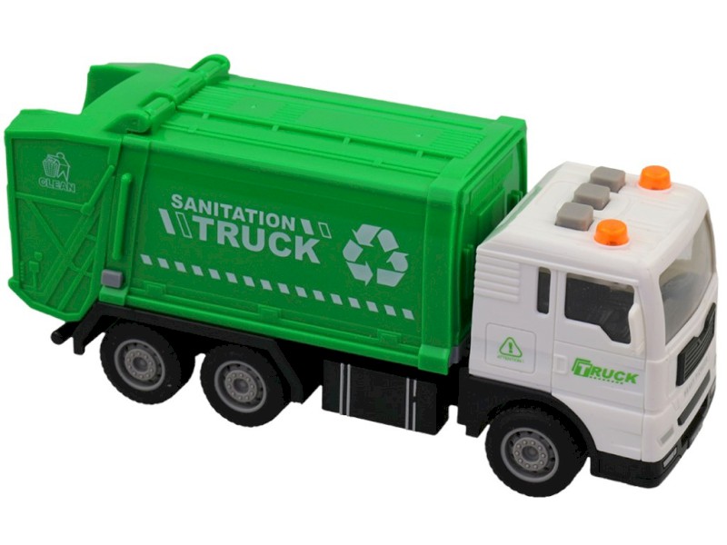 15192 - Auto popelářské na setrvačník, na baterie, se světlem a zvukem, 16 x 5,5 x 6,5 cm