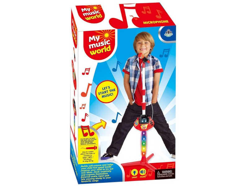 07993 - Mikrofon na baterie, s příslušenstvím (MP3, IPAD, přehrávač), 39 x 25 x 9 cm