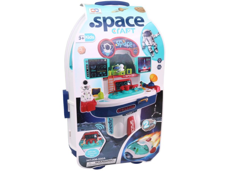 20422 - Vesmírná raketa, stolek s příslušensvím, na baterie, 45,5 x 24 x 52,5 cm