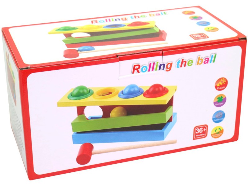 20264 - Dřevěná zatloukačka, 20 x 8 x 8,5 cm