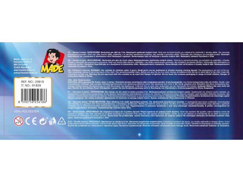 Šaty na karneval - čarodějnice, 120-130 cm