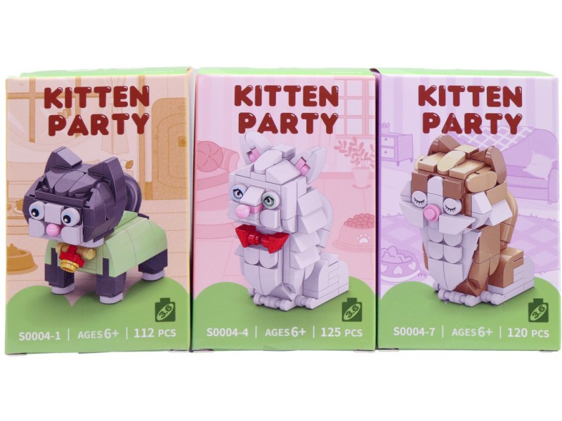 Stavebnice, kostky zvířátka, 9 ks v display boxu