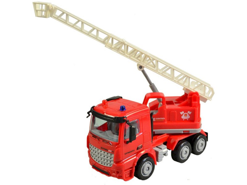 08121 - Auto hasičské s plošinou na setrvačník, 16 cm