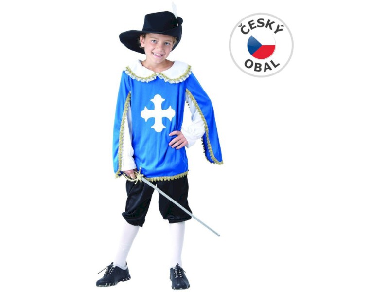 09497 - Šaty na karneval - mušketýr, 130 - 140 cm