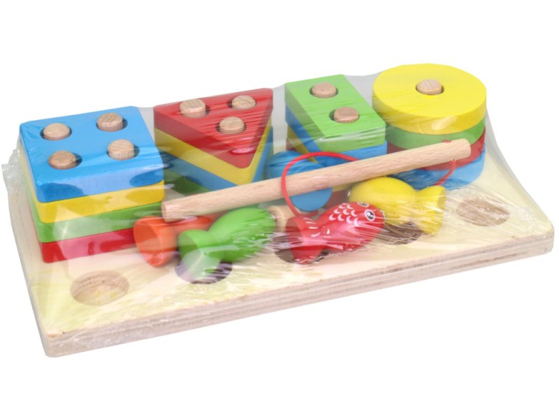 20266 - Dřevěná vkládačka, rybičky, 21 x 10 cm