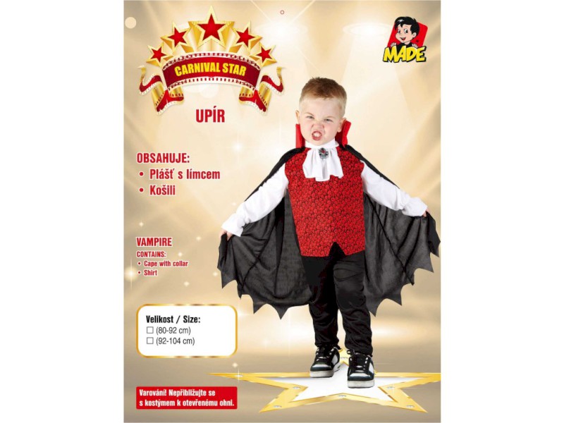 09645 - Šaty na karneval - upír, 80 - 92 cm