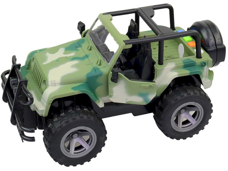 03226 - Jeep vojenský, na setrvačník, s reálným hlasem posádky