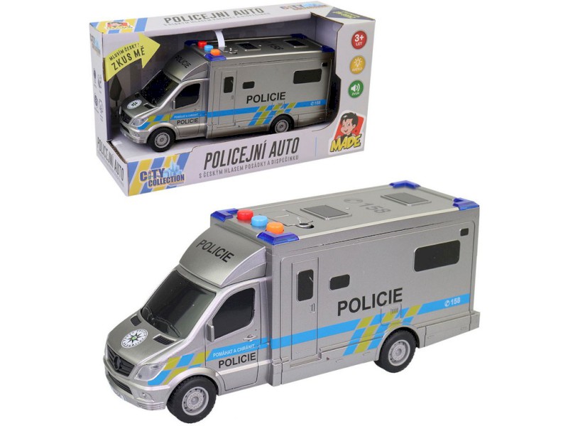 10709 - Auto policejní 19,5 cm, světlo, zvuk, na baterie